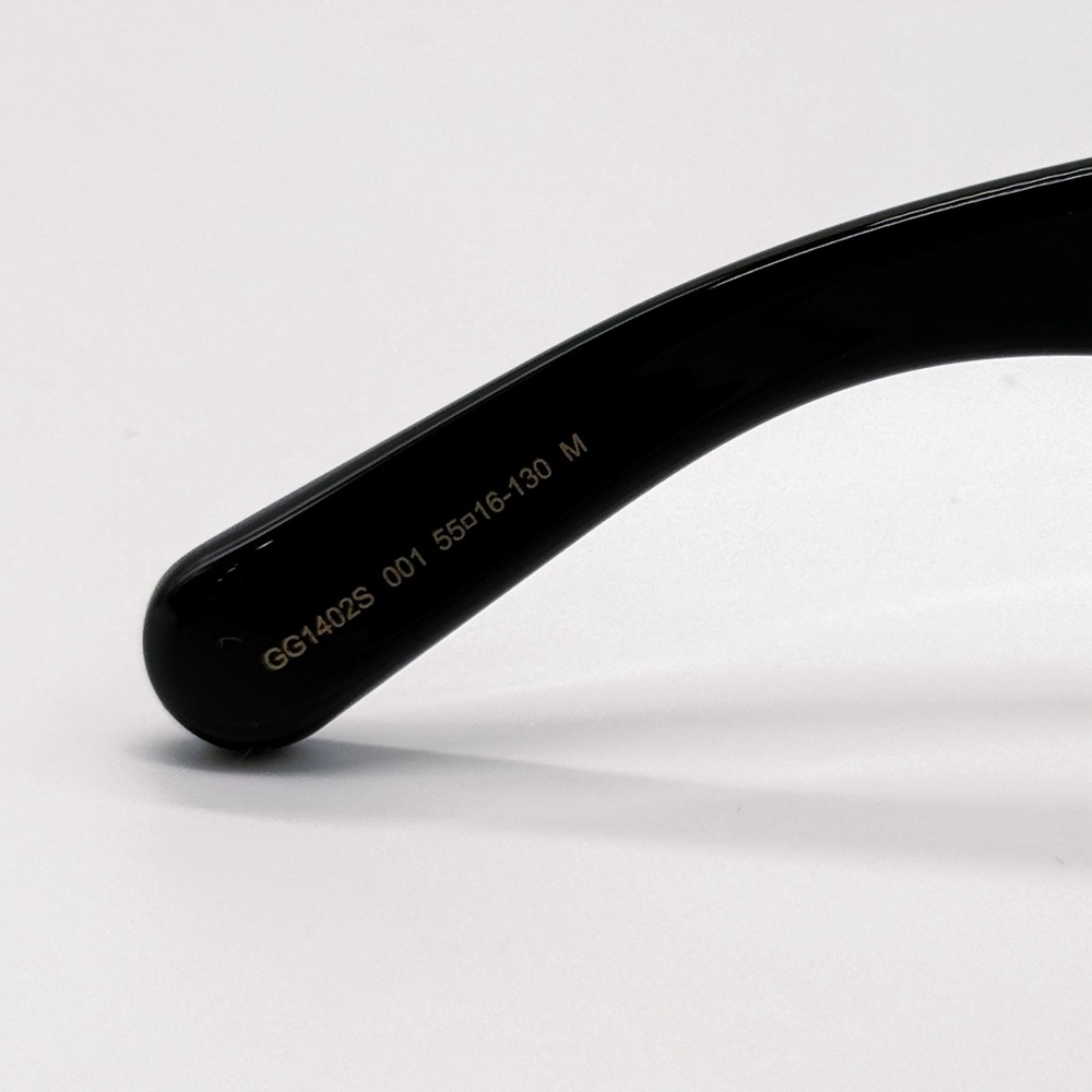 NEW GUCCI GG1402S 001 OVERSIZED WOMEN BLACK SUNGLASSES GUCCI - Picture 11 of 14